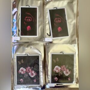 4 Stylish Gucci Black and Red Air Fresheners, NEW!